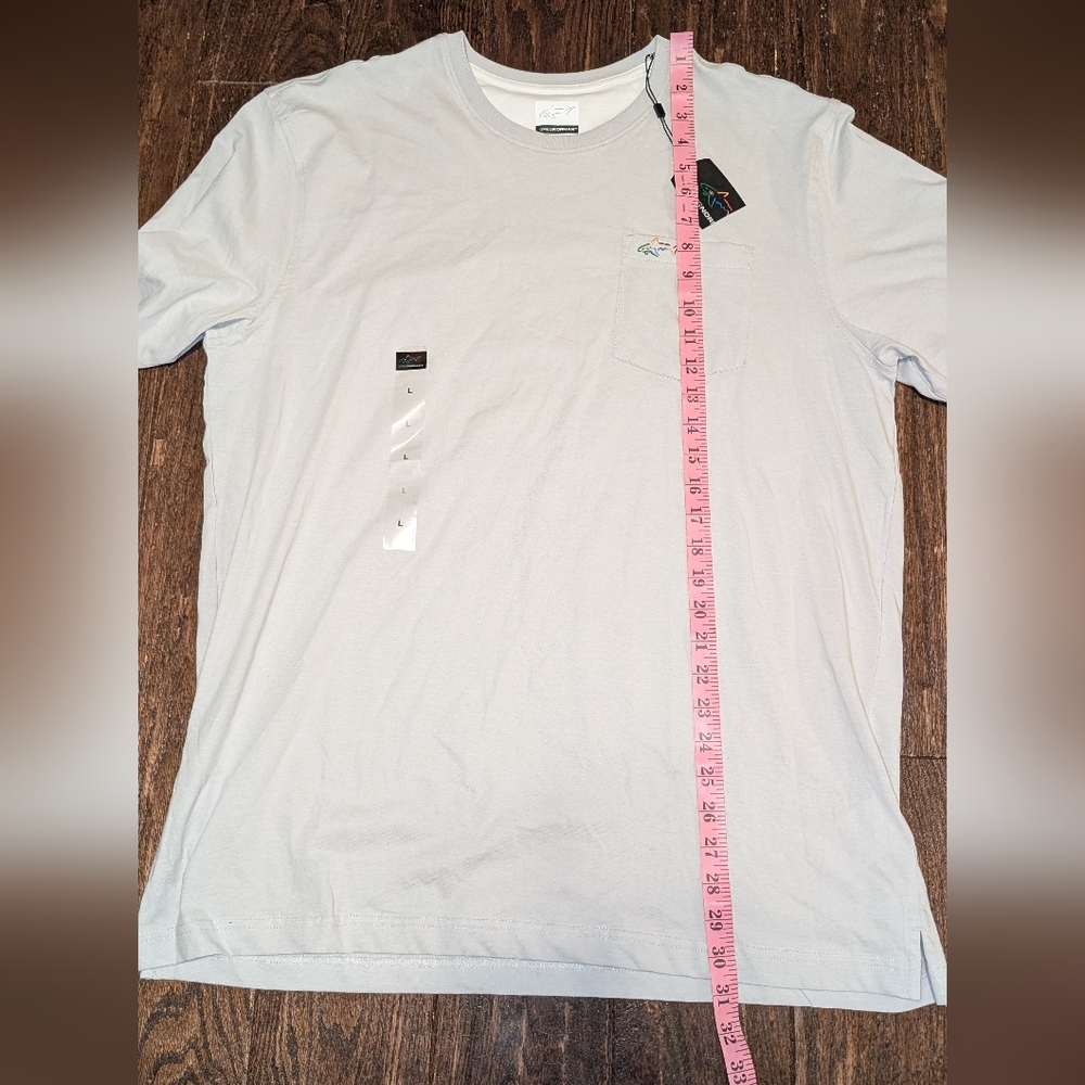 NWT Greg Norman Casual Short Sleeve Tee Light Gray - Picture 6 of 7